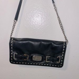 Michael Kors Black Leather Clutch